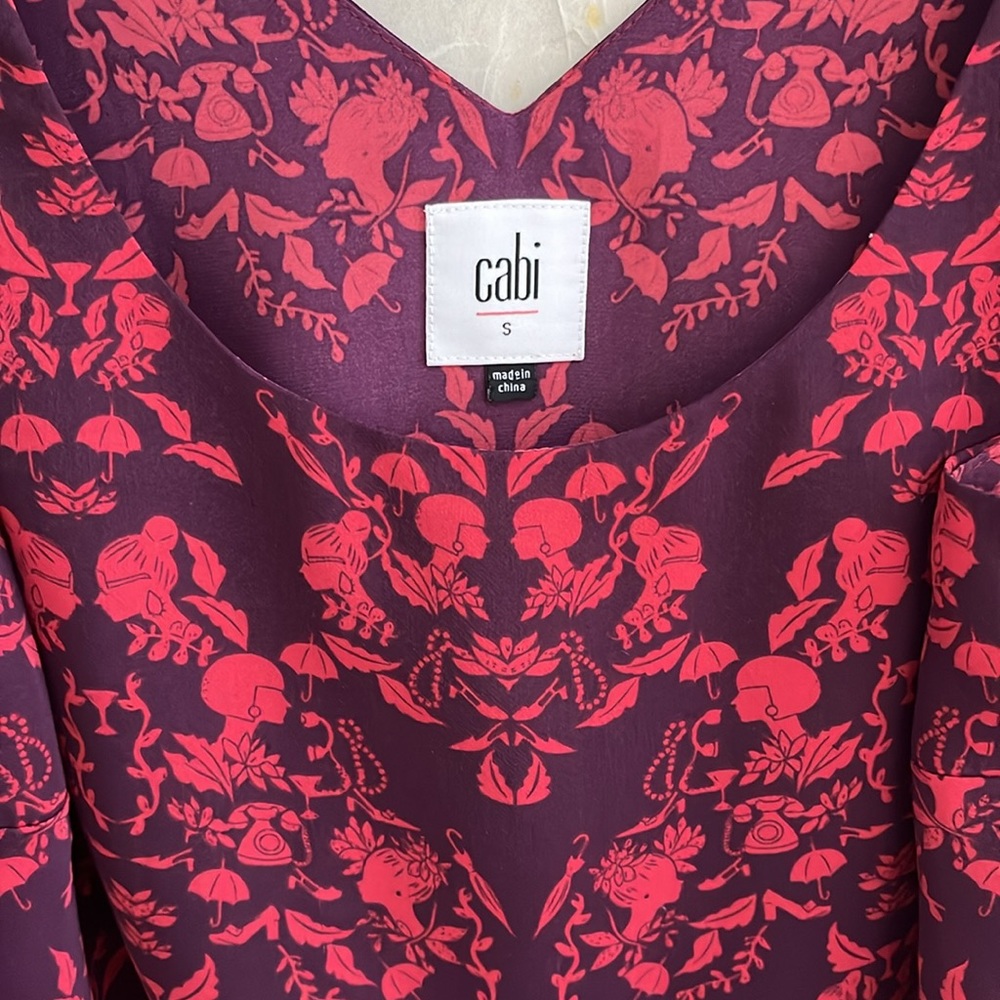 CAbi Sleeveless Layered Cameo Tank Top S